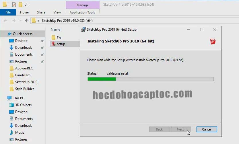 Hướng Dẫn Cài Đặt Sketchup 2019