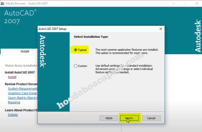 Hướng Dẫn Cài Đặt Autocad 2007