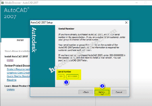 Hướng Dẫn Cài Đặt Autocad 2007