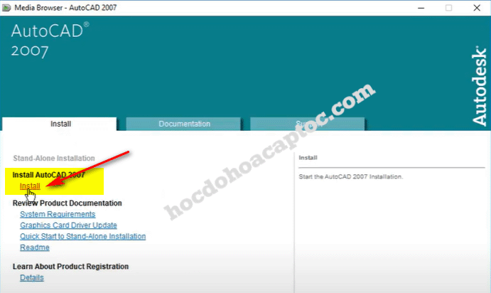 Hướng Dẫn Cài Đặt Autocad 2007