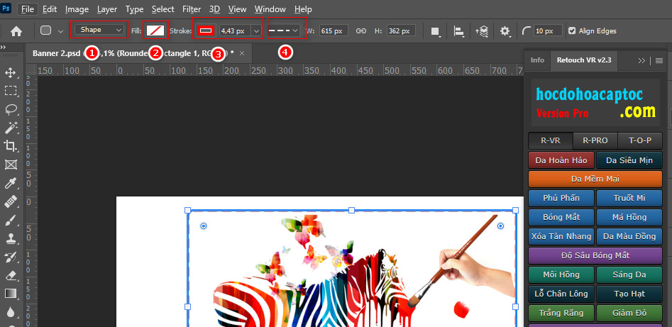 Cách vẽ nét đứt trong photoshop Cách Vẽ Nét Đứt Trong Photoshop