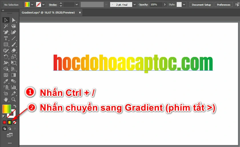 3 cách tạo chữ đẹp màu gradient trong ai 3 Cách Tạo Chữ Đẹp Màu Gradient Trong Ai
