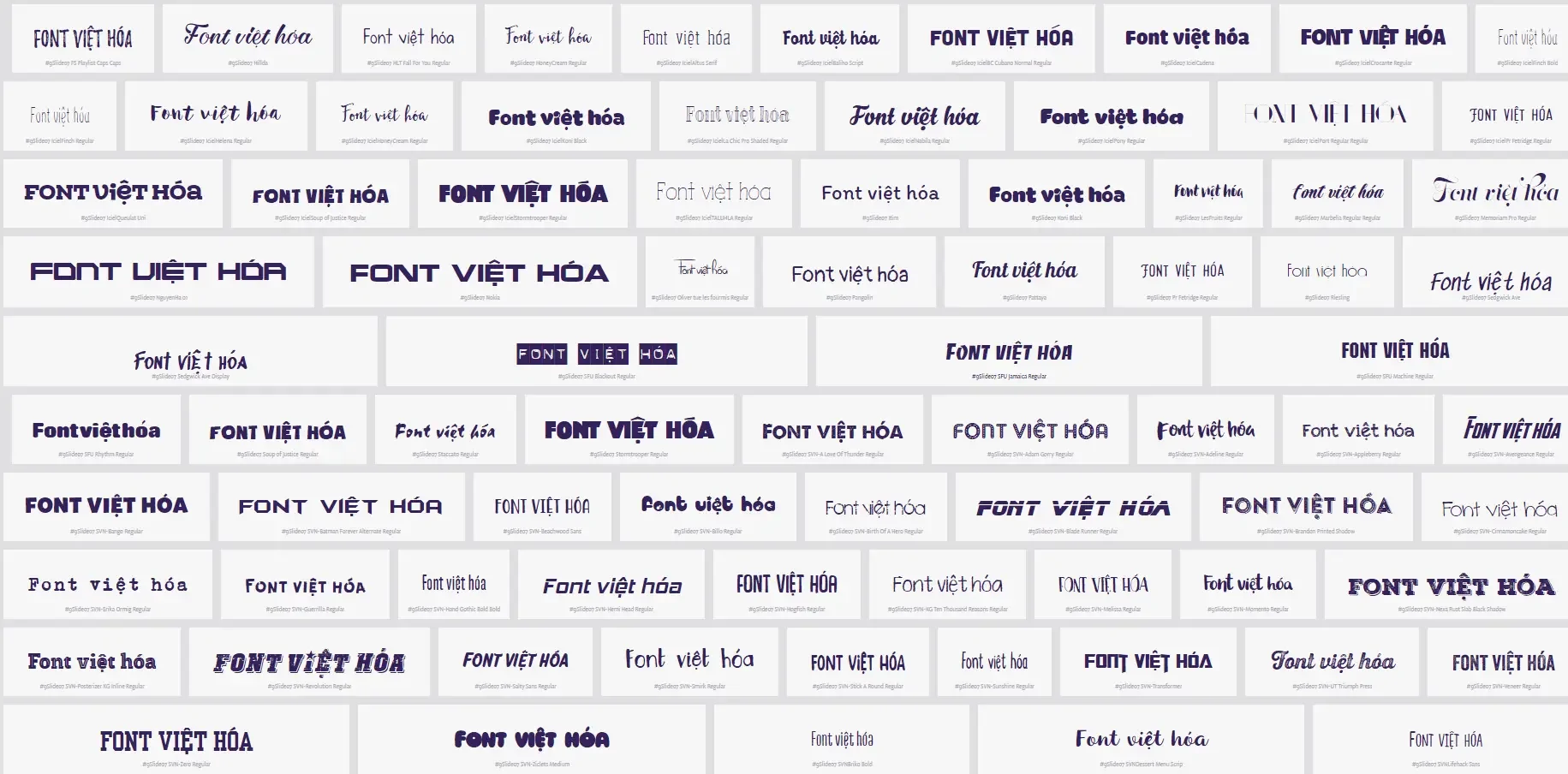 Hình Ảnh Chi Tiết Font Chữ