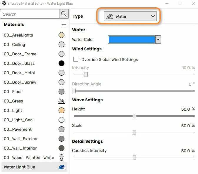 Water Vật Liệu Nước Trong Enscap