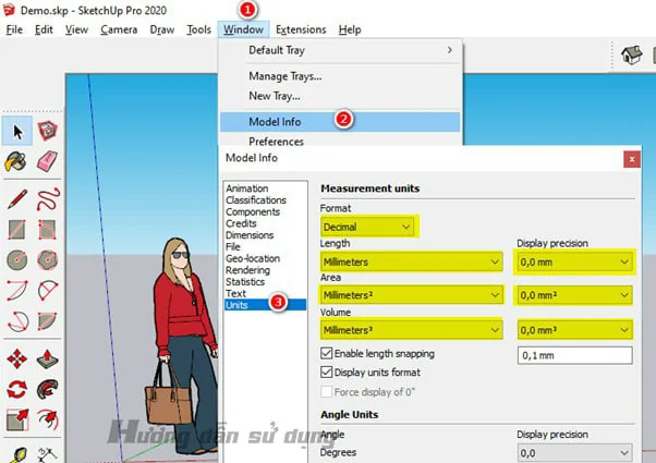 Hướng dẫn Setting sketchup khi lần đầu cài đặt Setting Sketchup