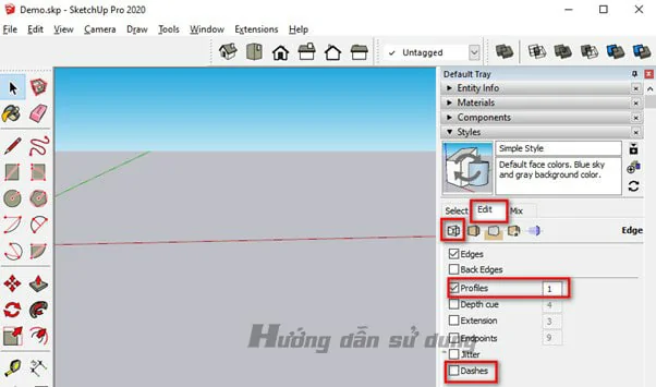 Hướng dẫn Setting sketchup khi lần đầu cài đặt Setting Sketchup