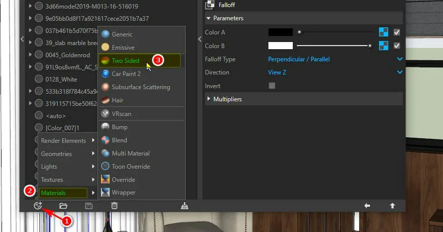 Tạo Vật Liệu Rèm Xuyên Sáng Trong Vray