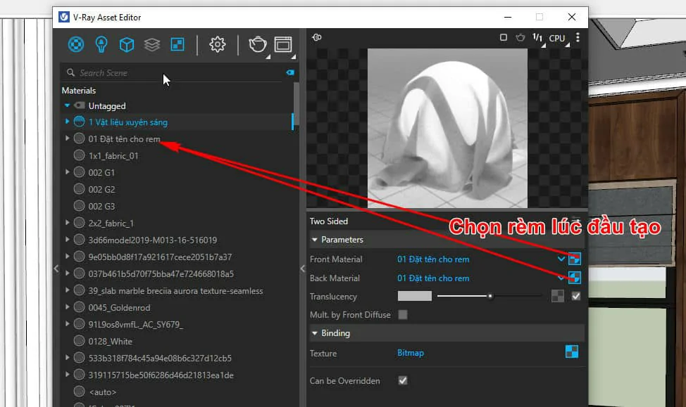 Vật Liệu Cơ Bản Trong Vray Sketchup