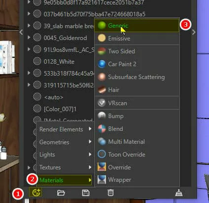 Vật Liệu Cơ Bản Trong Vray Sketchup