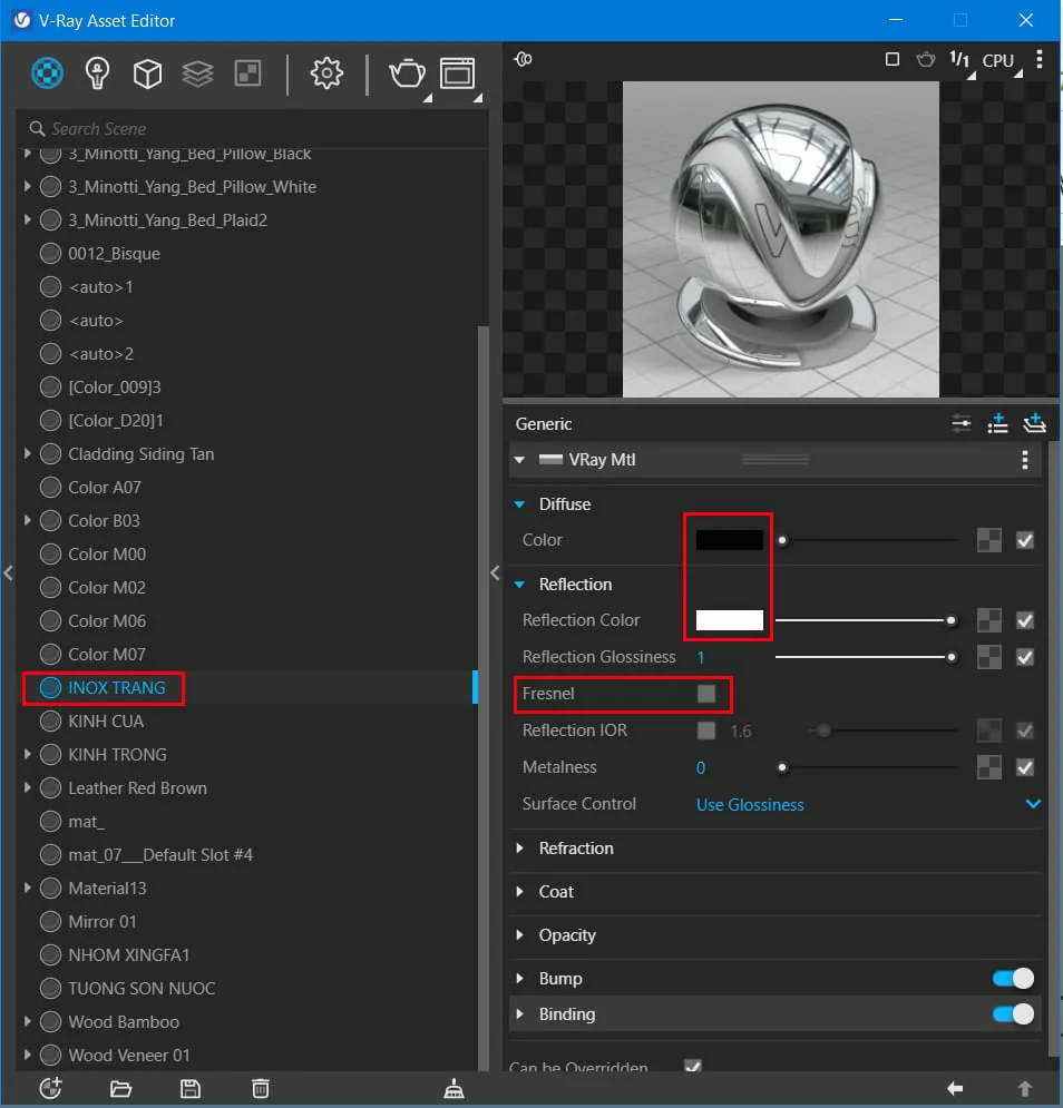 Cách Tạo Vật Liệu Cơ Bản Trong Vray