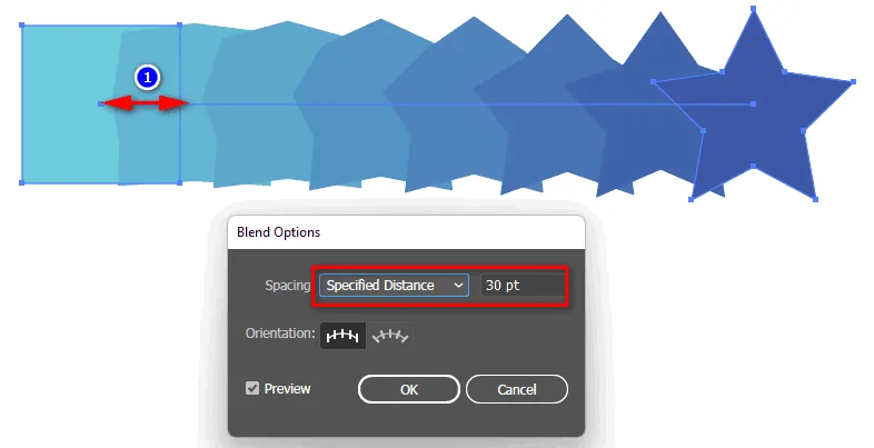 Blend Trong Illustrator