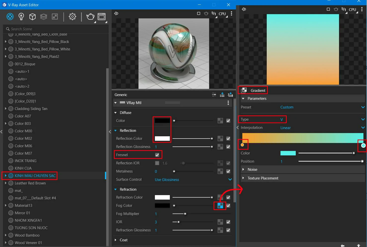 Cách Tạo Vật Liệu Cơ Bản Trong Vray