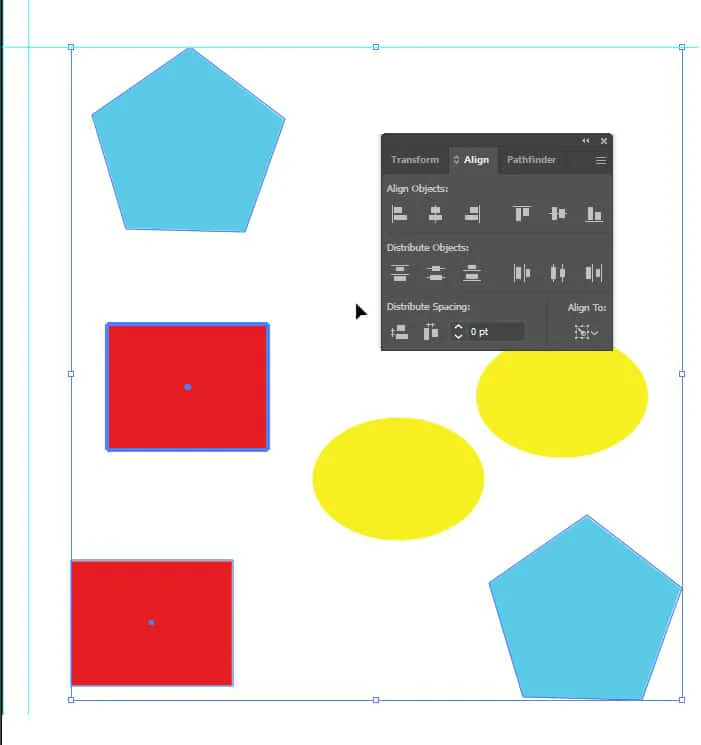 Cách sử dụng công cụ Align trong Illustrator Bằng Cách Thao Tác Hướng Dẫn, Ta Có Thể Loại Bỏ Hoặc Chọn Các Chủ Thể Nhất Định