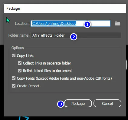 Cách Đóng Gói File Trên Illustrator