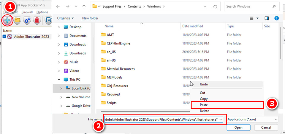 Khắc phục lỗi adobe mở lên báo lỗi Cách Thêm Ứng Dụng Để Chặn Kết Nối Internet