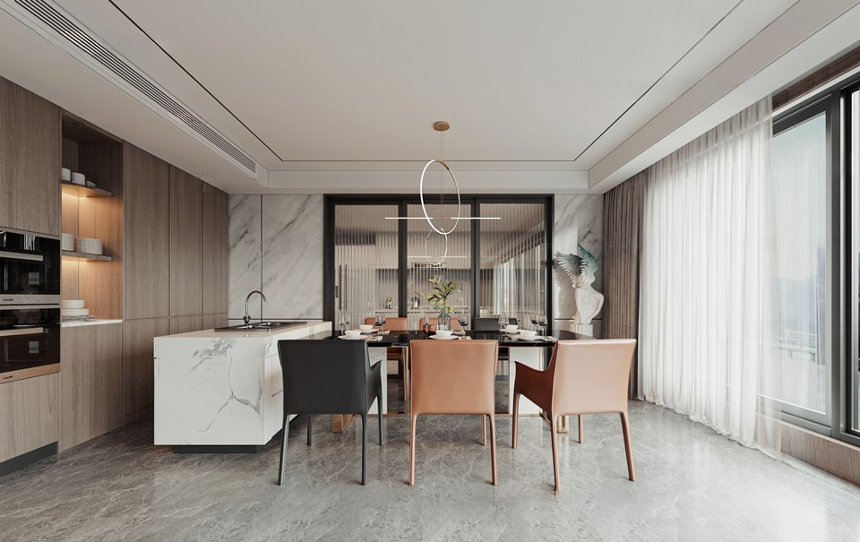 Thư viện sketchup phòng ăn hiện đại 3D sketchup Thư Viện Phòng Ăn Hiện Đại