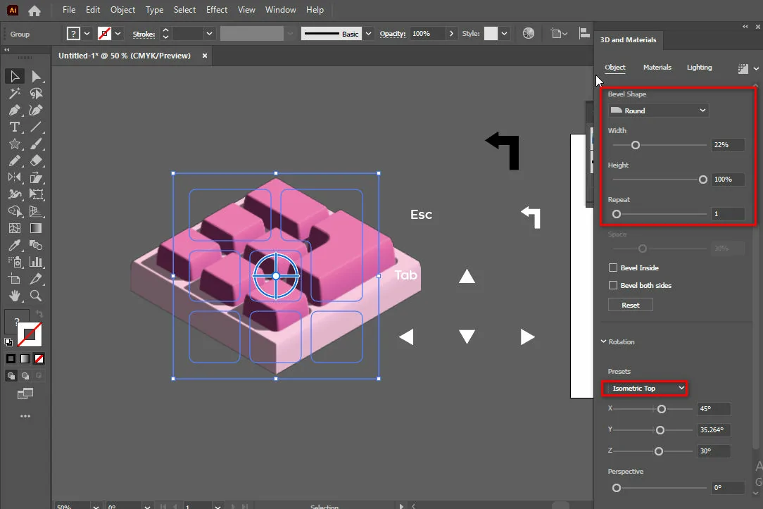 Cách Tạo Bàn Phim 3D Trong Illustrator