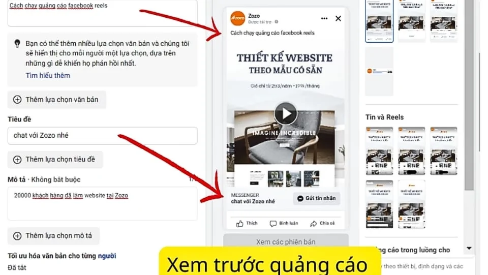 Xem Trước Quảng Cáo 