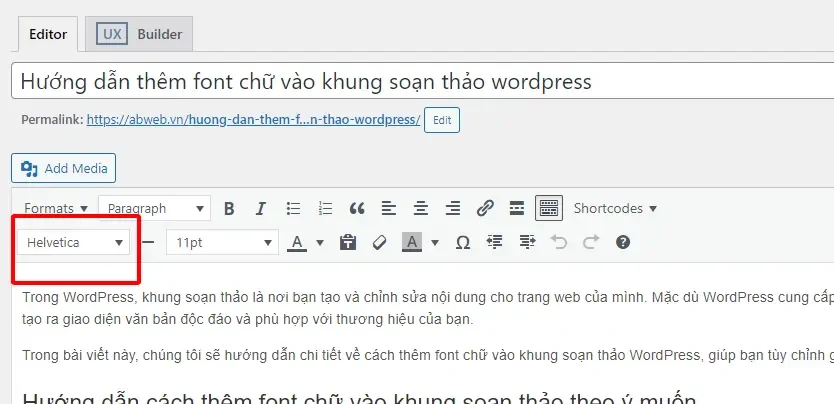Cách Thêm Font Chữ Vào Wordpress