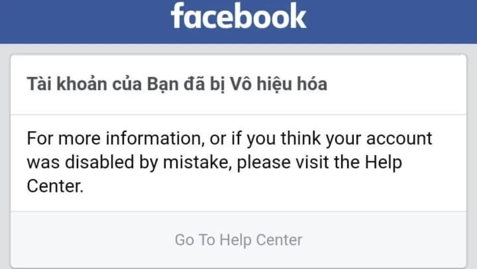 Cách nhờ trung tâm trợ giúp Facebook xử lý các vấn đề liên quan Tài Khoản Bị Vô Hiệu Hóa