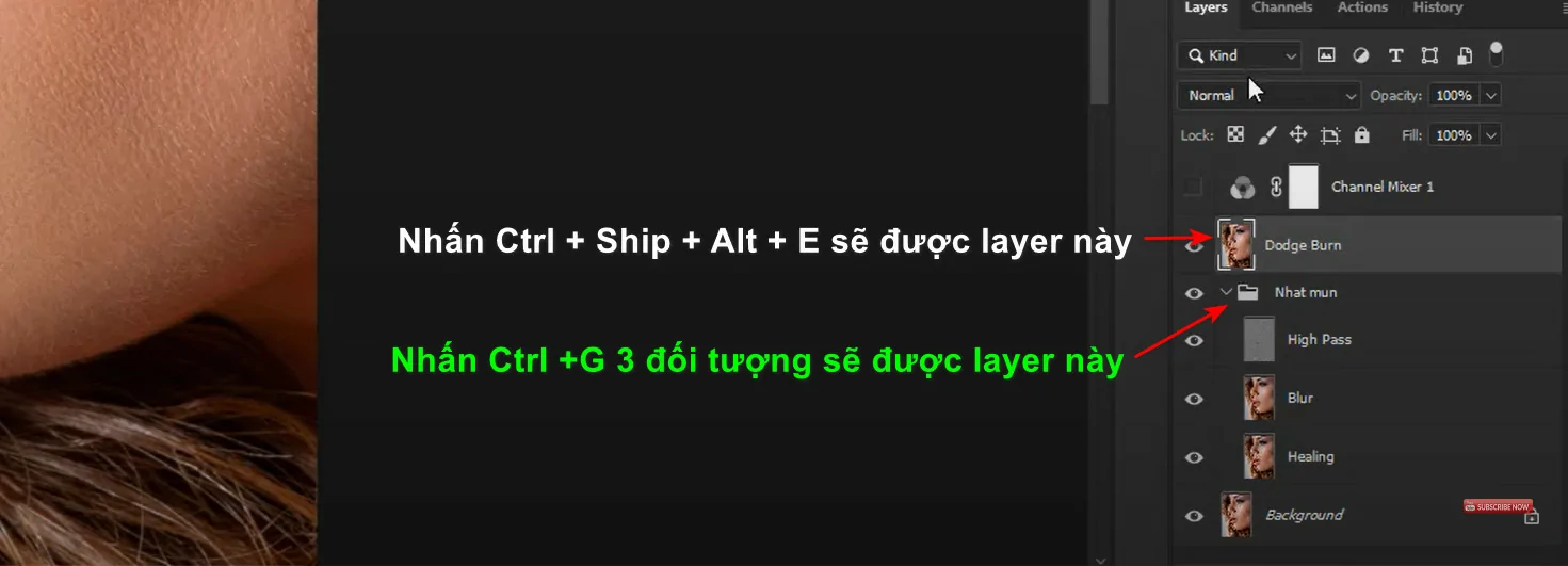 Cách Làm Mịn Da Nâng Cao Trong Photoshop Chi Tiết