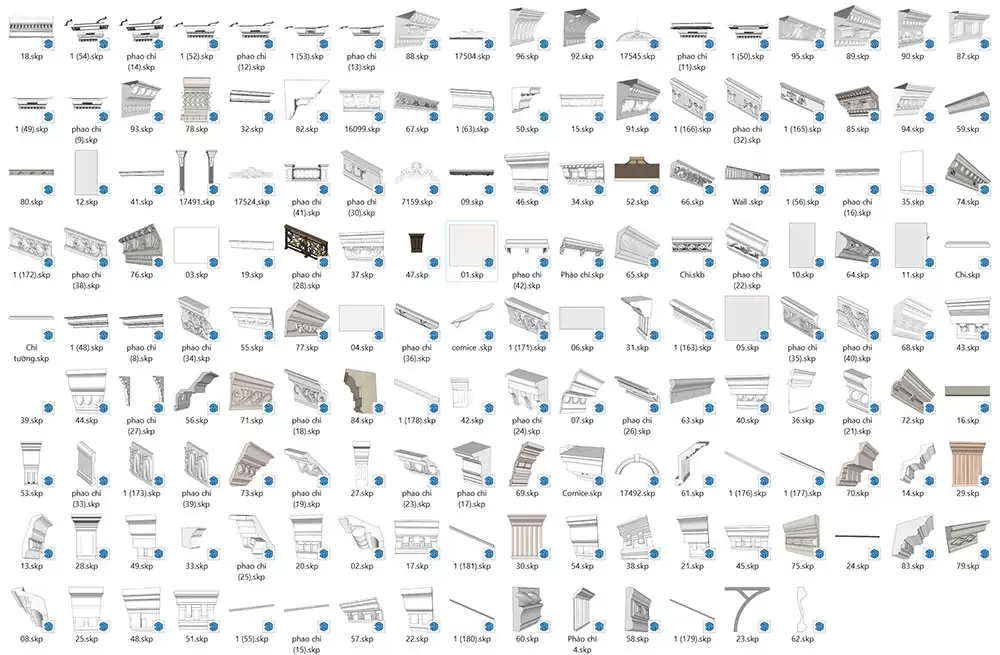 Thư viện profile builder cho Sketchup công cụ vẽ siêu tốc Thư Viện Phào Chỉ