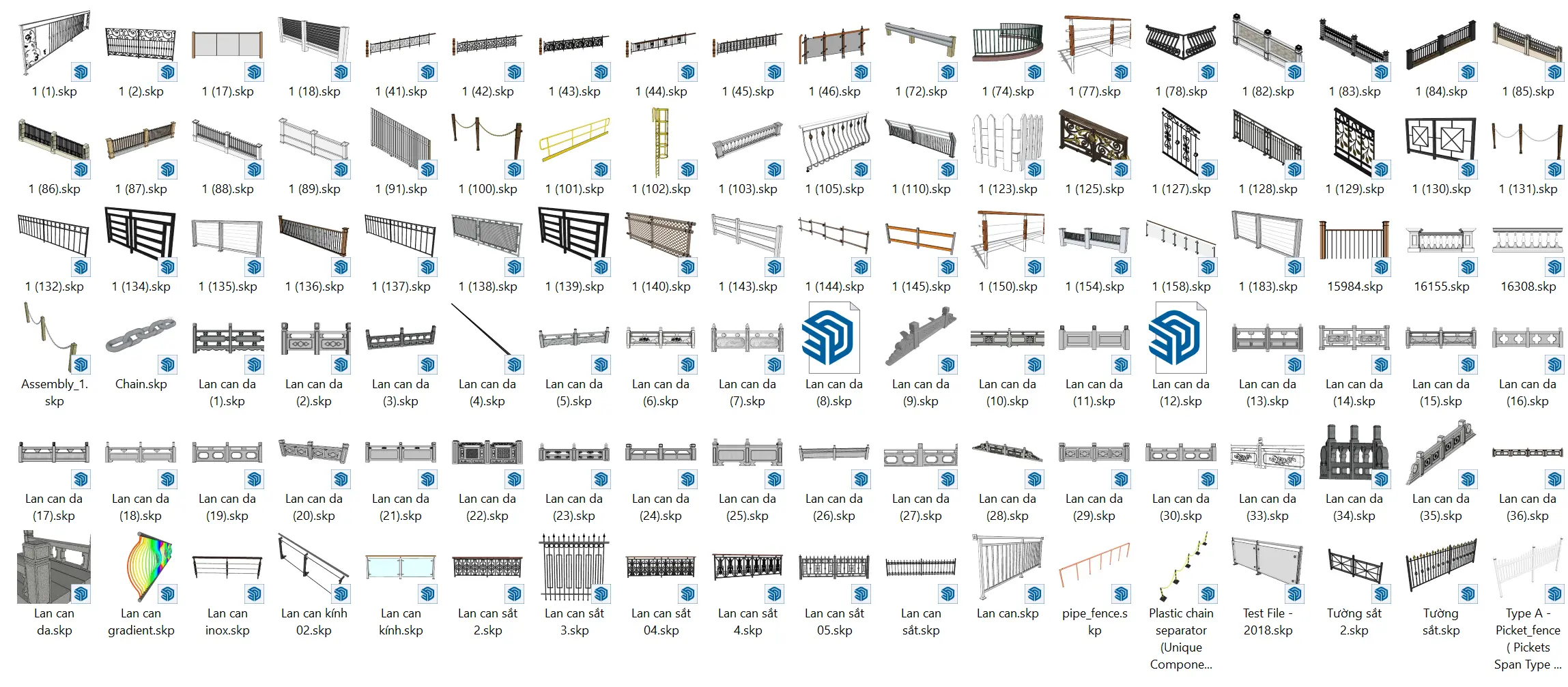 Thư viện profile builder cho Sketchup công cụ vẽ siêu tốc Thư Viện Lan Can