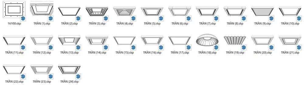 Thư viện profile builder cho Sketchup công cụ vẽ siêu tốc Thư Viện Trần Cho Sketchup