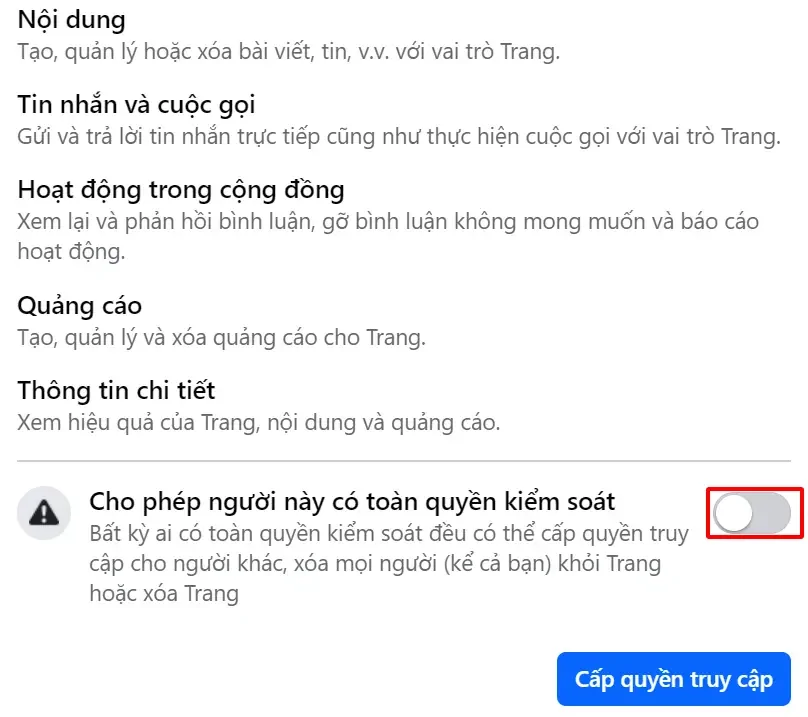 Cách Phân Quyền Quản Trị Fanpage Facebook